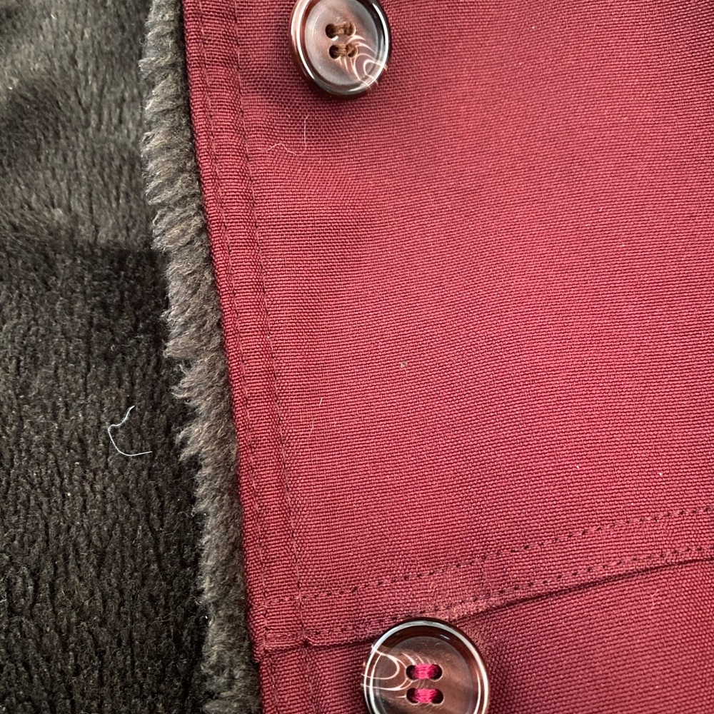 Women's ILGWU Vintage Burgundy Hooded Faux Fur Coat - Picture 6 of 16